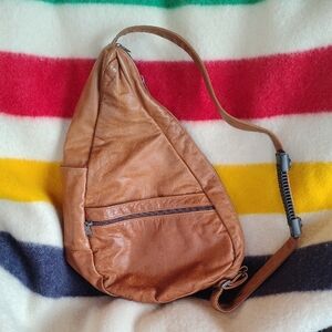 Ameribag Brown Leather Crossbody Bag-19" Large Unisex